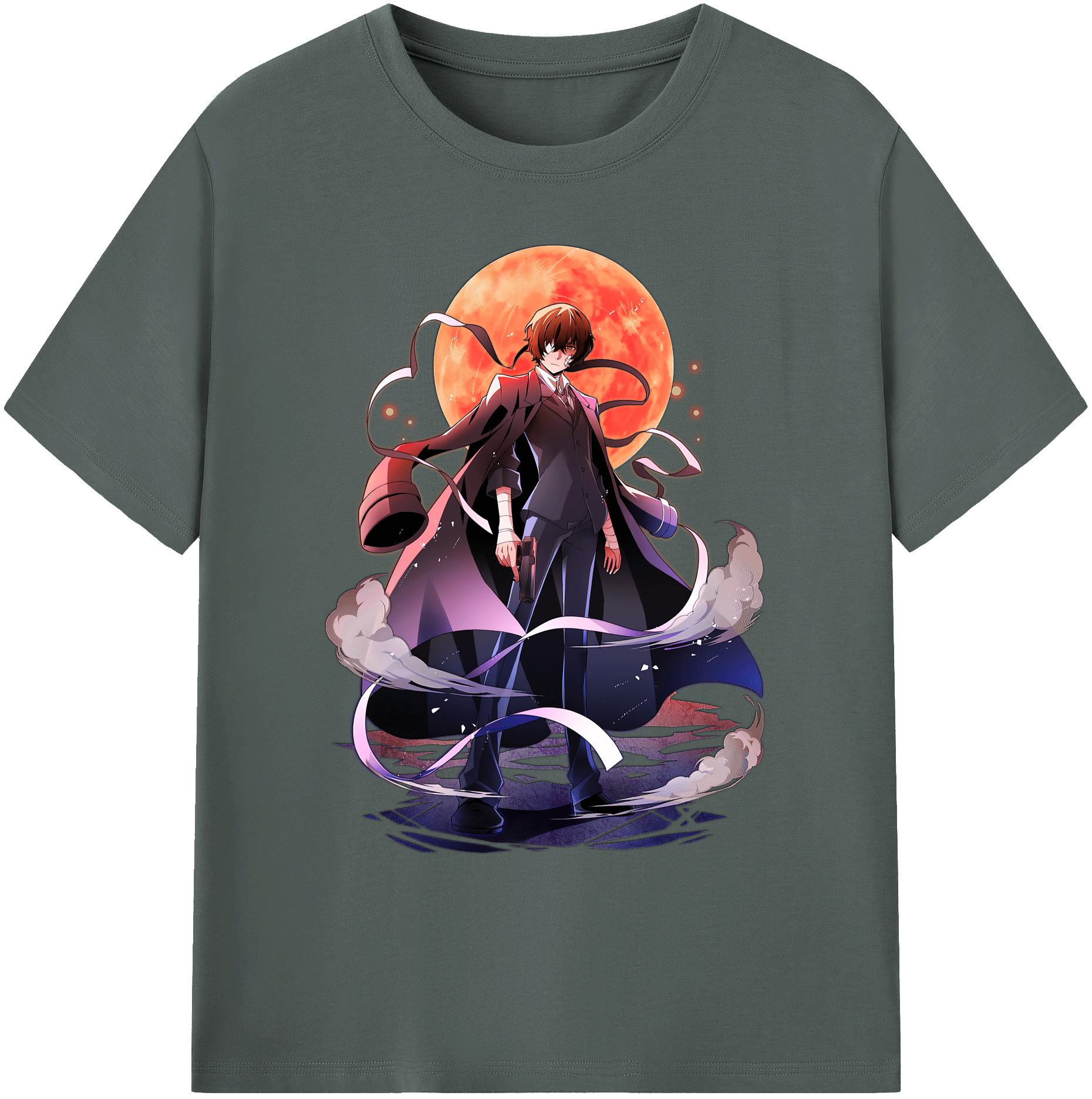 （画像用） 文豪ストレイドッグス Bungo Stray Dogs 綿100％ メンズ半袖Tシャツ｜肌触りやわらか＆通気性